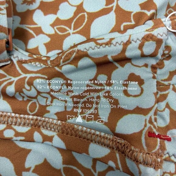 Everlane Renew Squareneck Bikini Top XS Floral Print Swim Gym Workout NWT - Picture 6 of 8